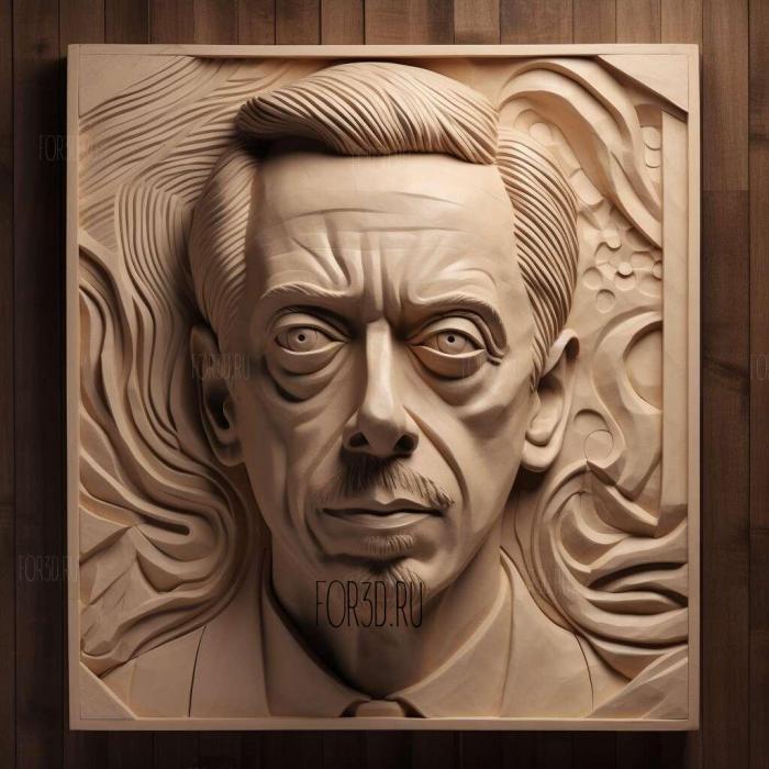 steve buscemi 4 stl model for CNC